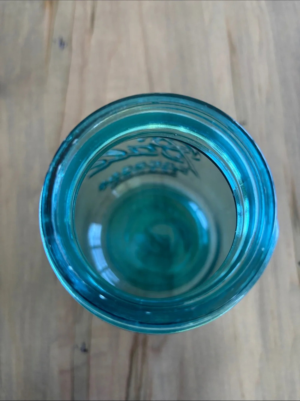 Aqua Glass Ball Mason Jars